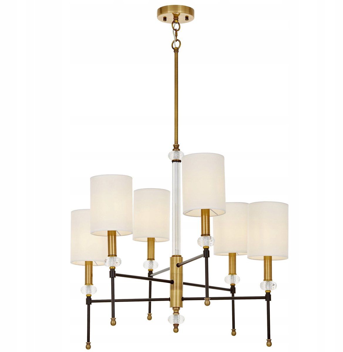 Lumina Deco Rodezio W6 Hanglamp Wit/Messing E14 - Stijlvol en Modern