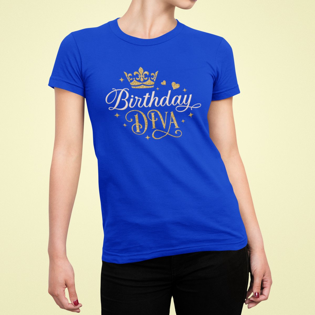 Birthday Diva - Verjaardag T-shirt Blauw - Grappig T-shirt - Maat S - Verjaardag Cadeau Vrouwen - Limited Edition