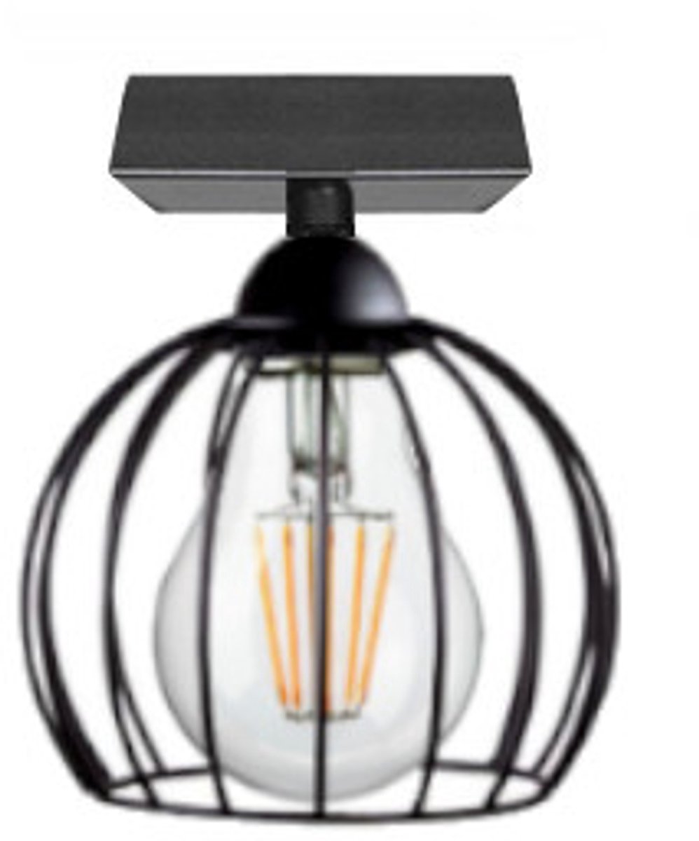 Industriële Hanglamp Metaal Zwart E27 20cm Hoog