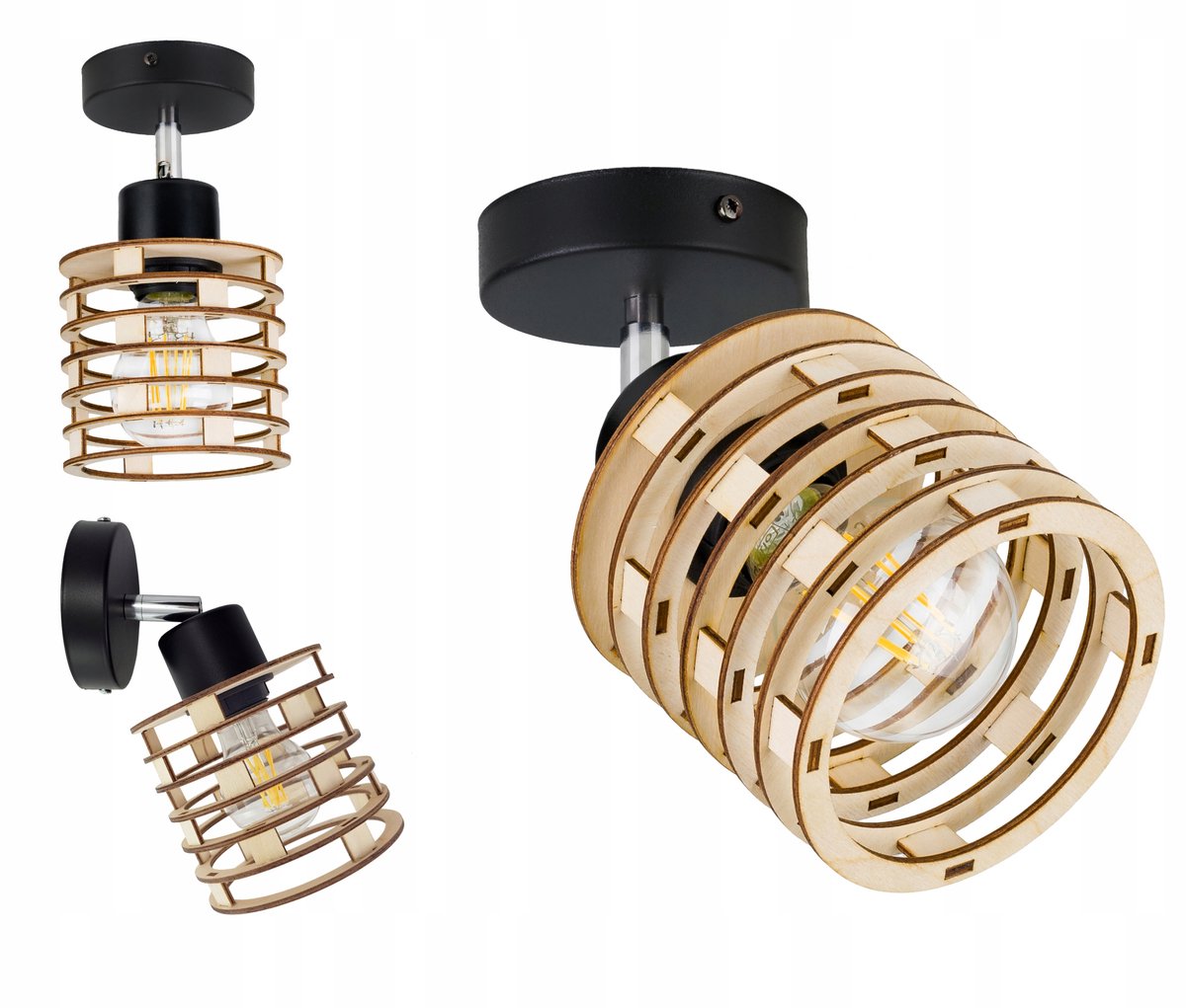 Industriële wandlamp & hanglamp met Veer & Hout E27