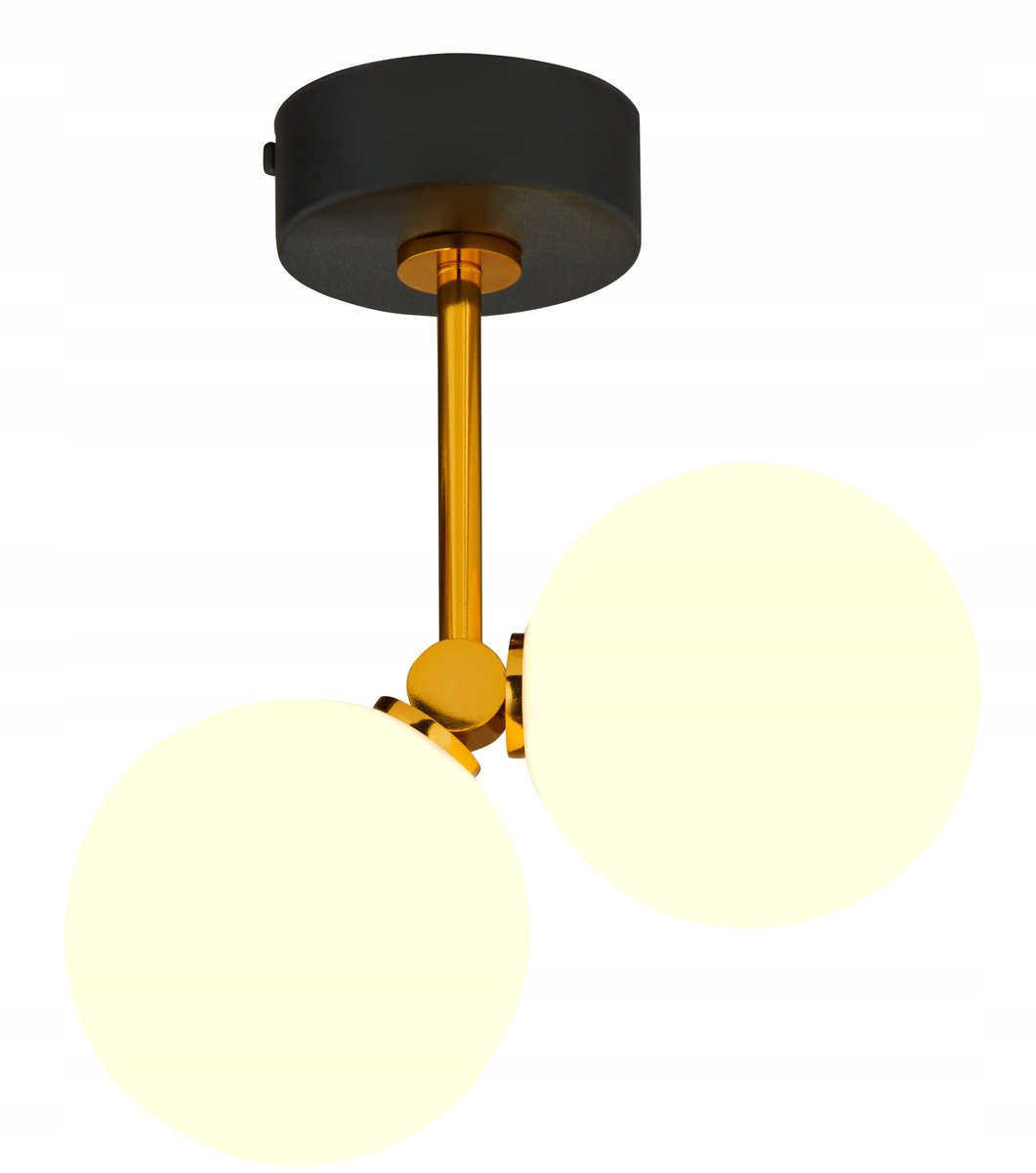 LUNA wandlamp 2-lichts, satijn aarde, witte kap