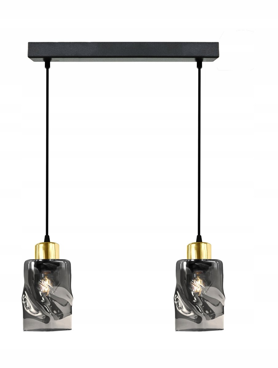Hanglamp LORD 8-308L Zwart/Goud E27 2x60W
