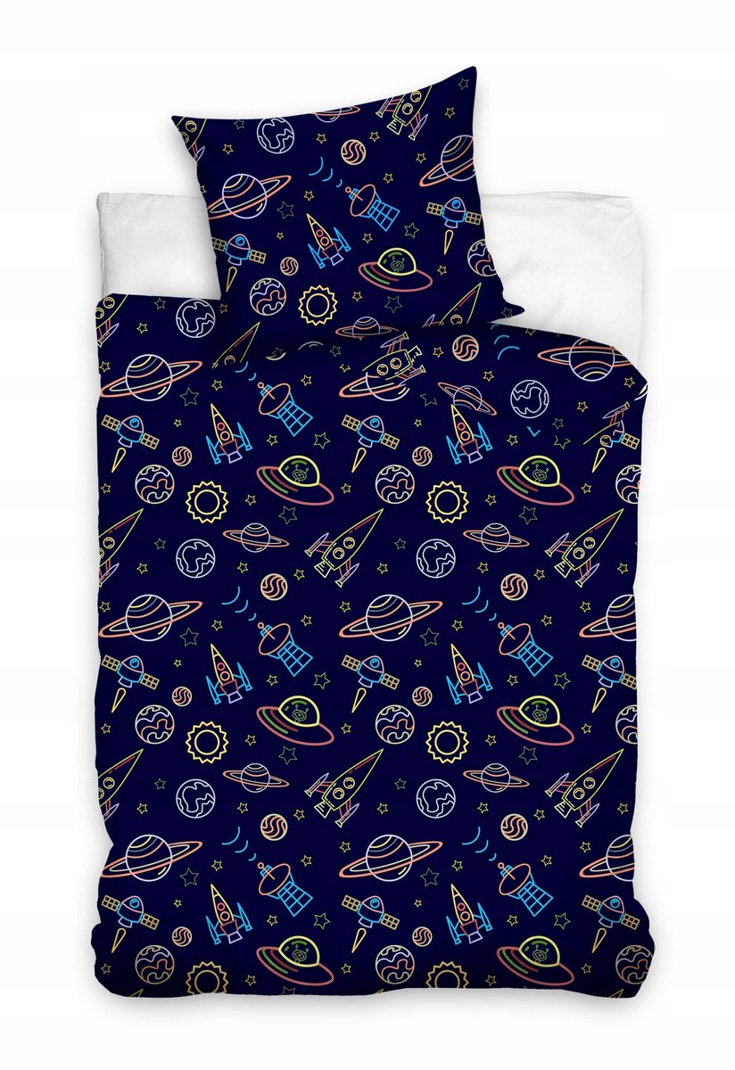 Kinderbeddengoed Katoen Kosmos 160x200 cm Planeten