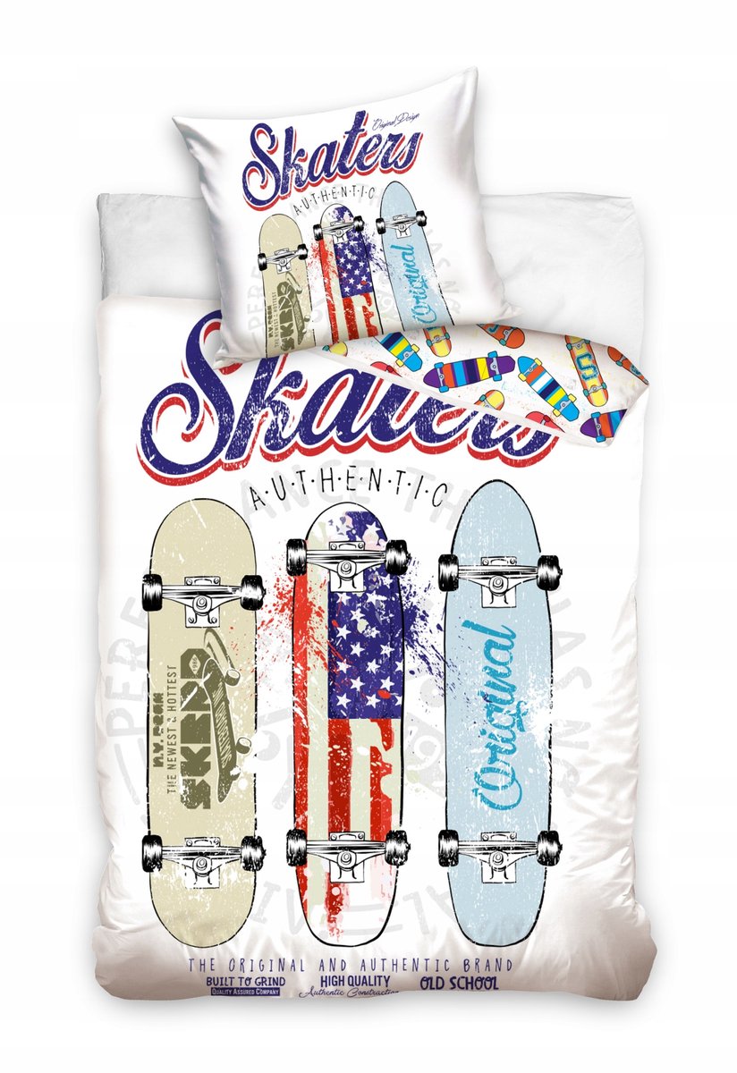 Dekbedovertrek Katoen 160x200cm Skaters | Stoer-ontwerp