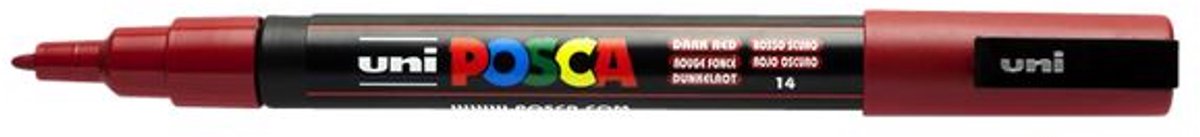 Markeerstift POSCA PC-3M Donkerrood (6 Stuks)