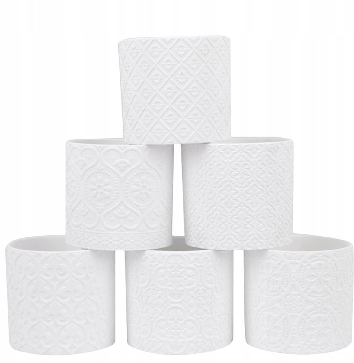 Stijlvolle keramieken pot wit - 14x12cm