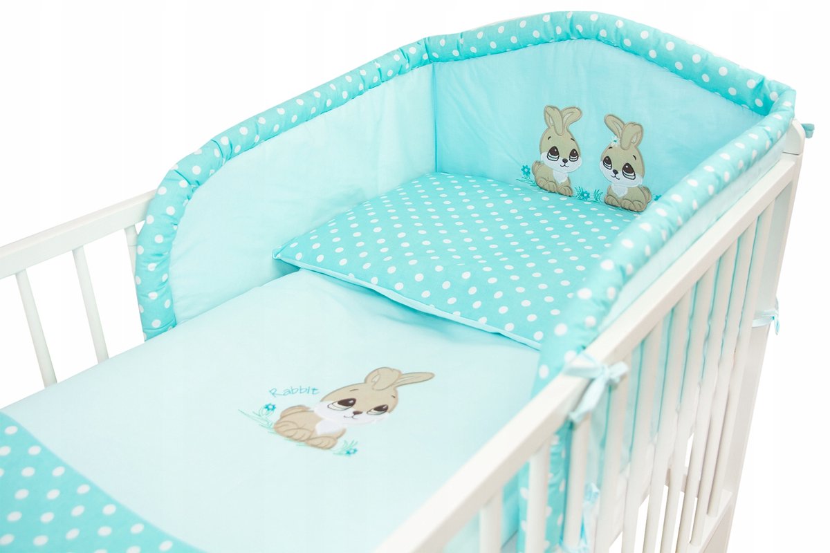 Kinderbeddengoed 3-delig 120x90cm - Konijn - 100% Katoen