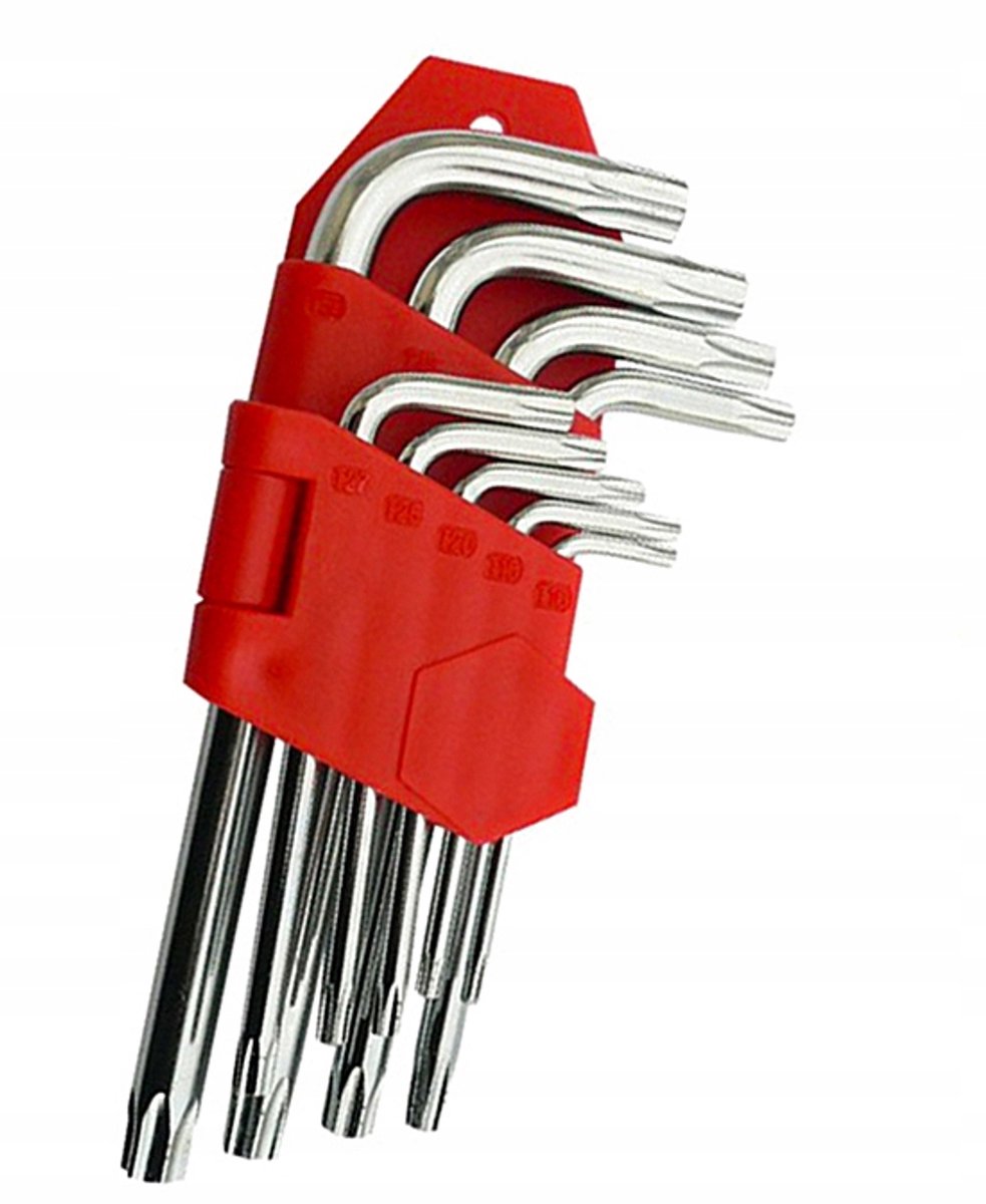 9-delige Torx inbussleutelset 130 mm - Chroom-Vanadiumstaal