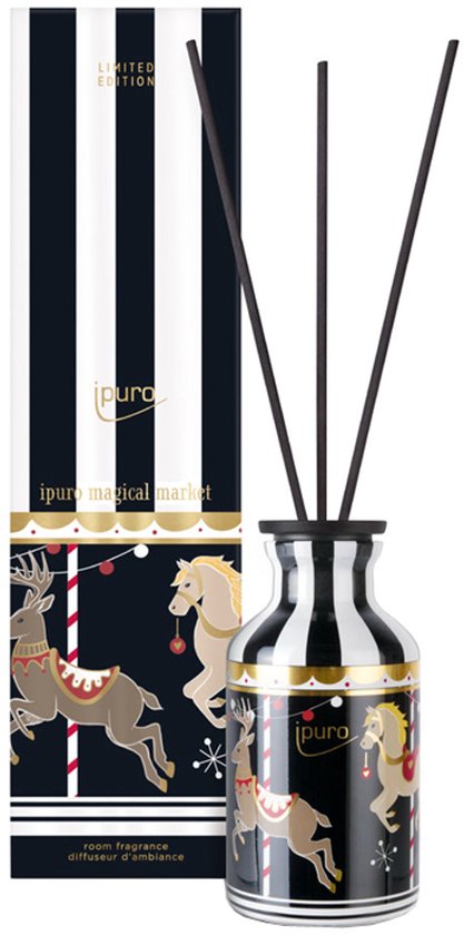 Ipuro Limited Edition Geurdiffuser Magical Market 240 ml - Geurstokjes - Kerst