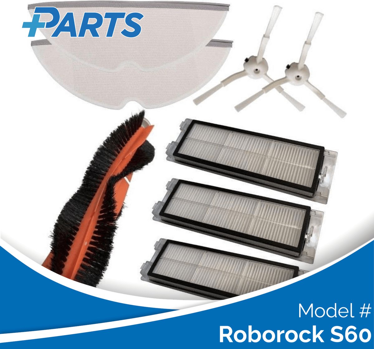 Roborock S60 Onderhoudsset (Plus.Parts® alternatief voor 8.02.0068)