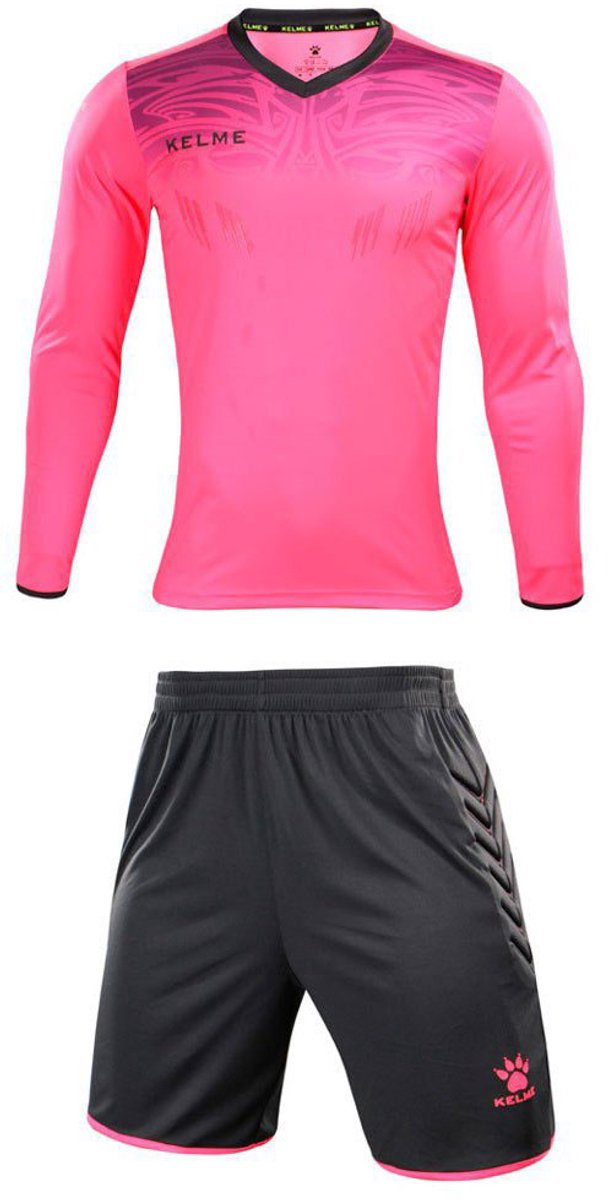 Kelme Zamora Set Met Lange Mouwen Zwart,Roze 3XL Man