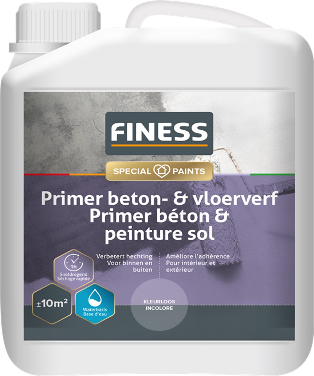 Finess Primer beton en vloeren 1 l bi/bu kleurloos