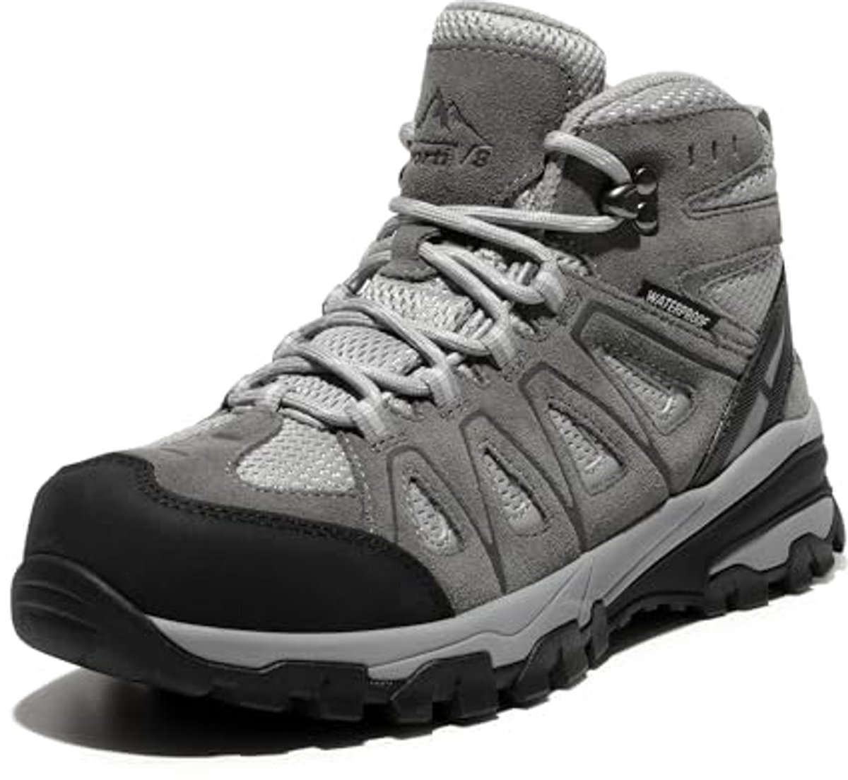 Waterdichte Wandellaarzen voor Dames Outdoor Trekking en Camping Lichtgrijs