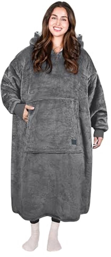JAXY Hoodie Deken - Oversized Fleece met Sherpa Voering