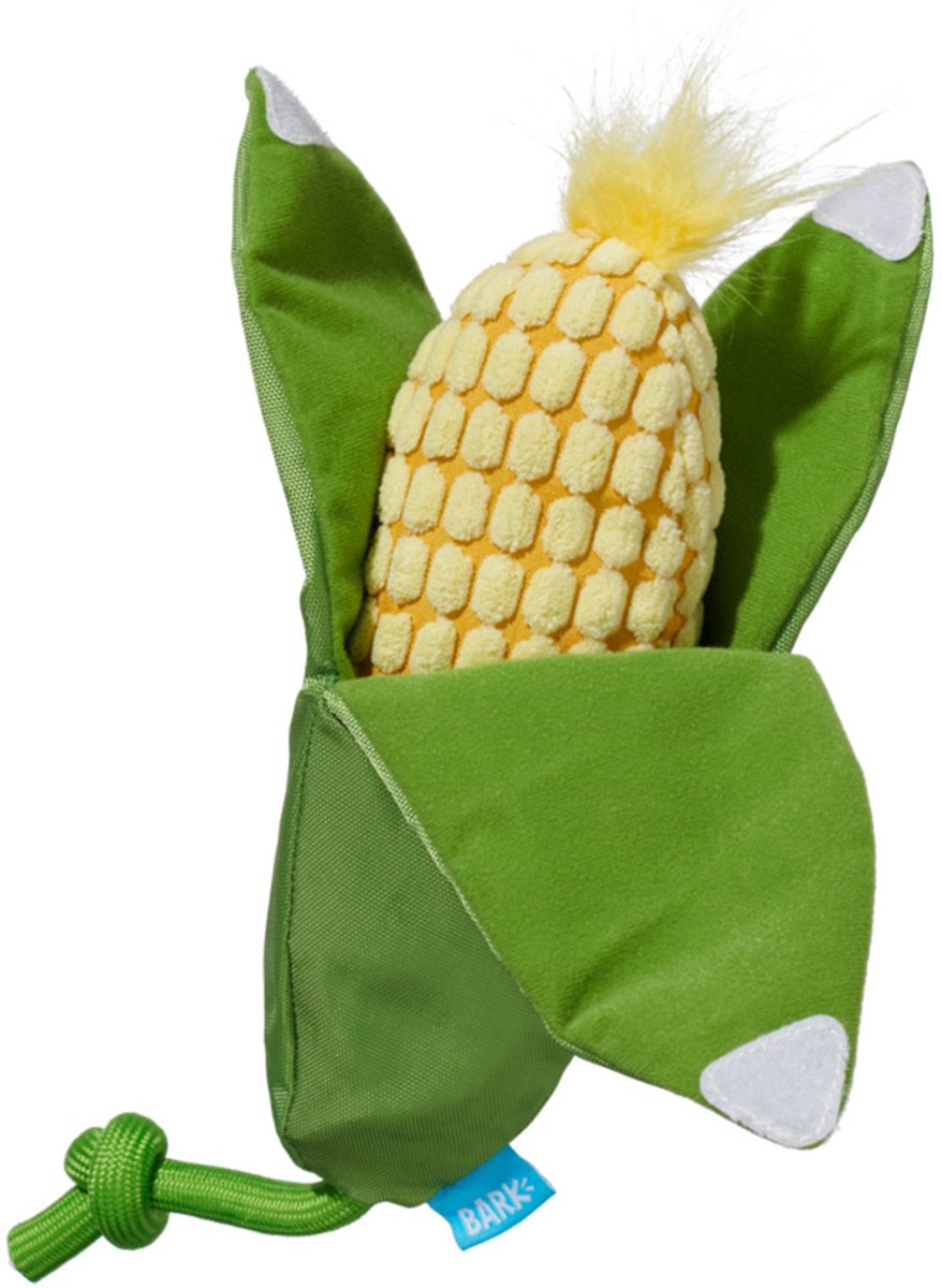 Bark corn on the slob maiskolf tug toy pluche 34x14,5x4 cm 10-20 kg