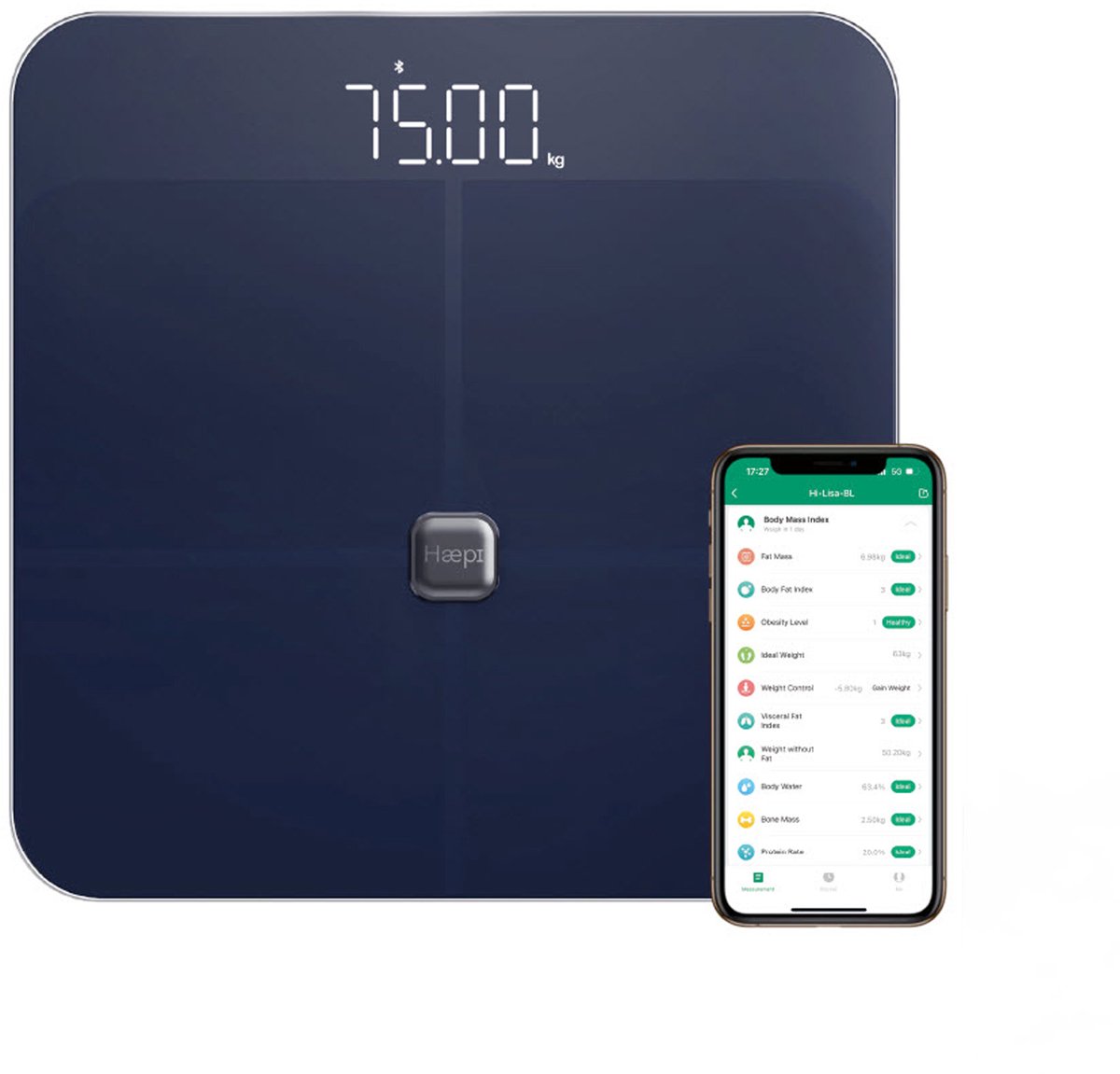 Haepi Personenweegschaal Lisa-Bl | Personenweegschalen | 5407005980170