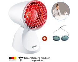 Beurer IL 11 Infraroodlamp – Warmtelamp 100 Watt – Tegen Spierpijn, Rug- & Nekklachten of Verkoudheid – Verstelbare Hoek – Beschermrooster & Bril – Medisch Hulpmiddel – 3 Jaar Garantie