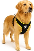 Harnas hond – honden tuigje – harnas hond anti trek – hondentuigjes – hondentuig anti trek – Flamingo Step&Go Tasha – zwart – maat XL – A:65cm B:90-115cm x 20mm x 5mm
