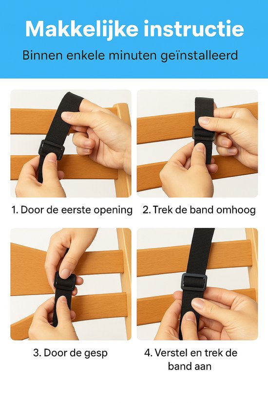 LuukyBB - Kinderstoel Tuigje - 5 Punts Harnass - Verstelbaar Baby Gordel Harness - Buggy Kinderwagen Wipstoel Gordel - Universeel Veiligheidsgordel Riempjes van LuukyBB — afbeelding 5
