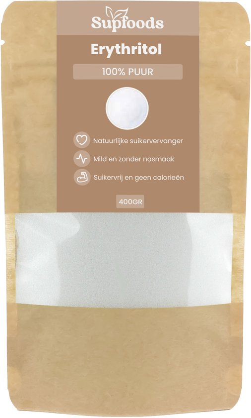 Erythritol 100% Puur - 400gram - Natuurlijke Zoetstof Zonder Calorieën - Alternatief voor Stevia Zoetjes - Erythritol als Suikervanger