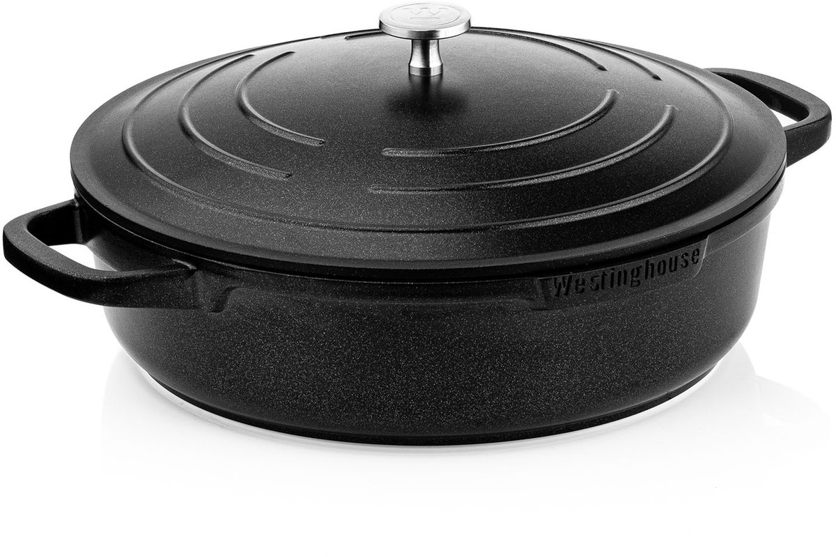 Westinghouse Performance Series - Hapjespan Inductie Met Deksel - 28cm Sauteerpan - Oven Geschikt - Zwart - PFOA Vrij