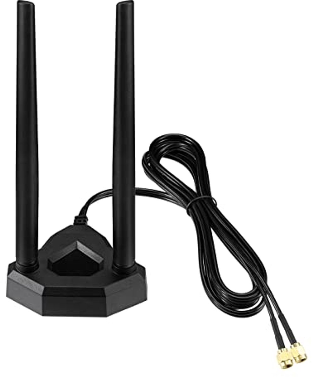 Dual Band WiFi-antenne 2.4 GHz 5 GHz met 7 ft Verlengkabel voor PC Desktop Computer en Draadloze Netwerkrouter