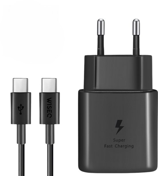 25W USB C Snellader met 1,2m Kabel – Snel Opladen voor Samsung, OPPO, Huawei Smartphones