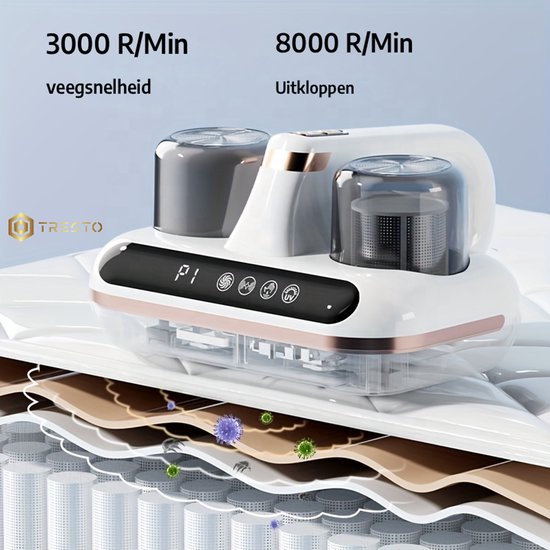 Deluqse Huisstofmijt Stofzuiger - UV Sterilisatie - Matras Reiniger Tapijtreiniger Huisstofmijt Bestrijder Meubelreiniger Bank Reiniger