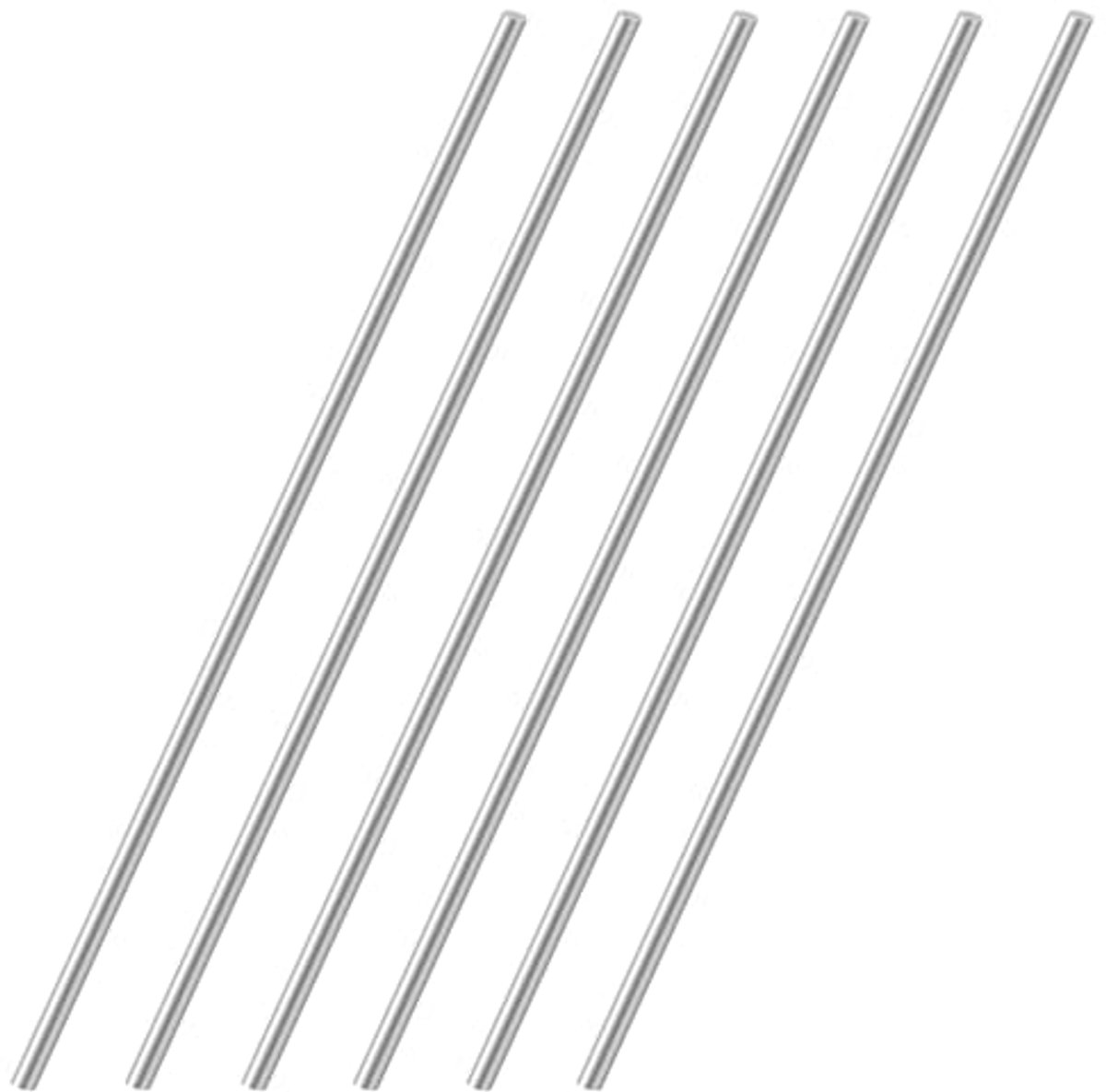 Roestvrijstalen ronde staven 6mm x 300mm voor DIY-projecten - Set van 6