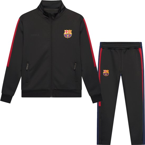 FC Barcelona Trainingspak Kinderen 25/26 - Maat 116 t/m 164 - Voetbalkleding - Jongens & Meisjes - Trainingspakken - Zwart - Officiële Fanmerchandise