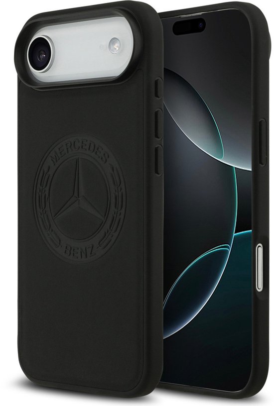 Mercedes-Benz Back Cover - iPhone 17 Air - Zwart - Genuine Leather - Vintage Logo - Magsafe van Mercedes-Benz — afbeelding 4