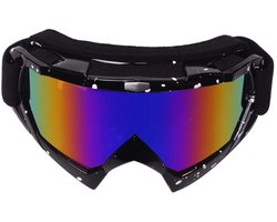 Motorbril - Crossbril - Anti-nevel UV-bescherming Comfortabele pasvorm - 1 paar - ATV/motorcross zwart