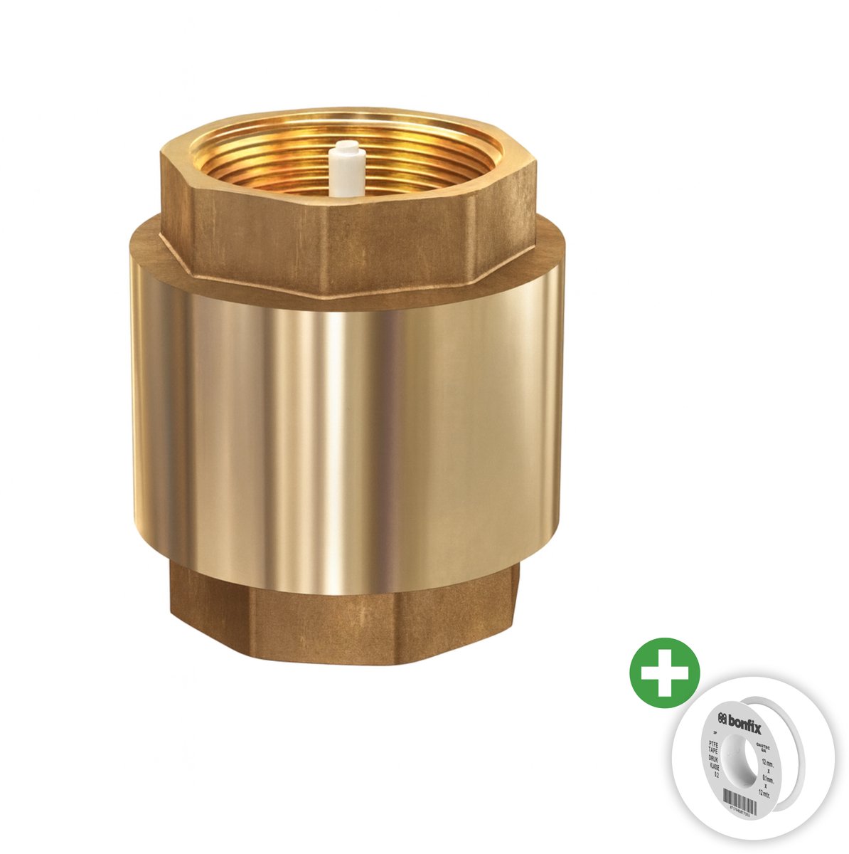 Deltaline - 2" Terugslagklep met kunststof insert - keerklep - 2x binnendraad - 56,7 mm - 12bar - Incl. PFTE Tape