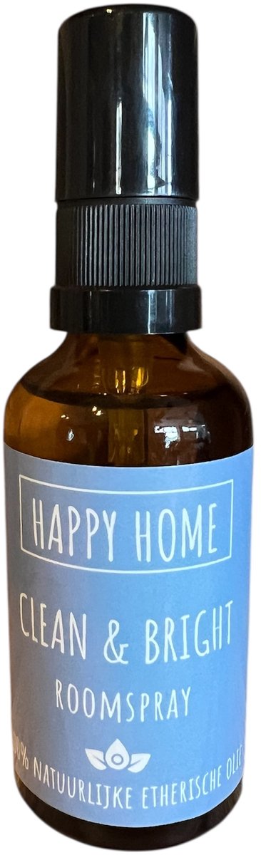 De groene linde - happy home - clean en bright - roomspray - etherische olie - spray - 50ml