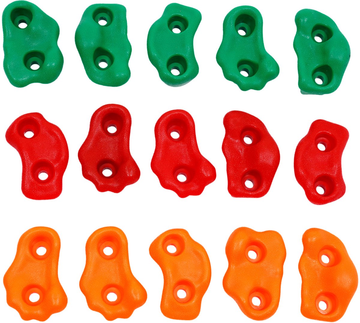 Klimgrepen Kinderen - Boulderstenen Speeltoestel - Buiten Spelen - Sterke PE Constructie - 25 Stuks - Veelkleurig