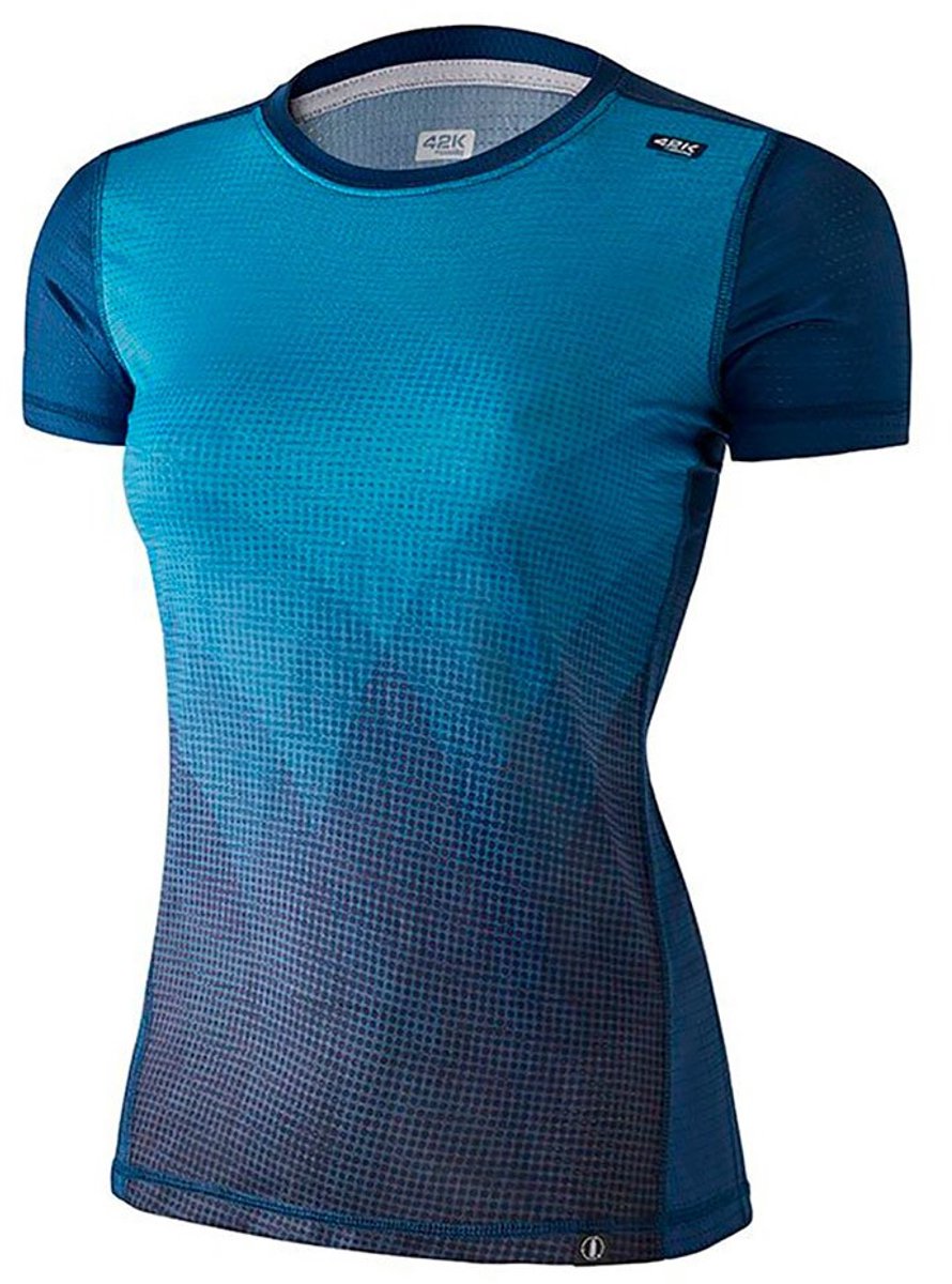 42k Running Elements Recycled T-shirt Met Korte Mouwen Blauw S Vrouw