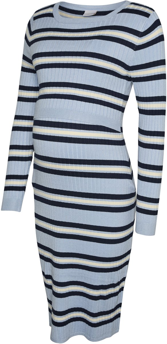 Mamalicious Mama Licious Gebreide jurk MLESRIN Zwangerschapsjurk Brunnera Blue