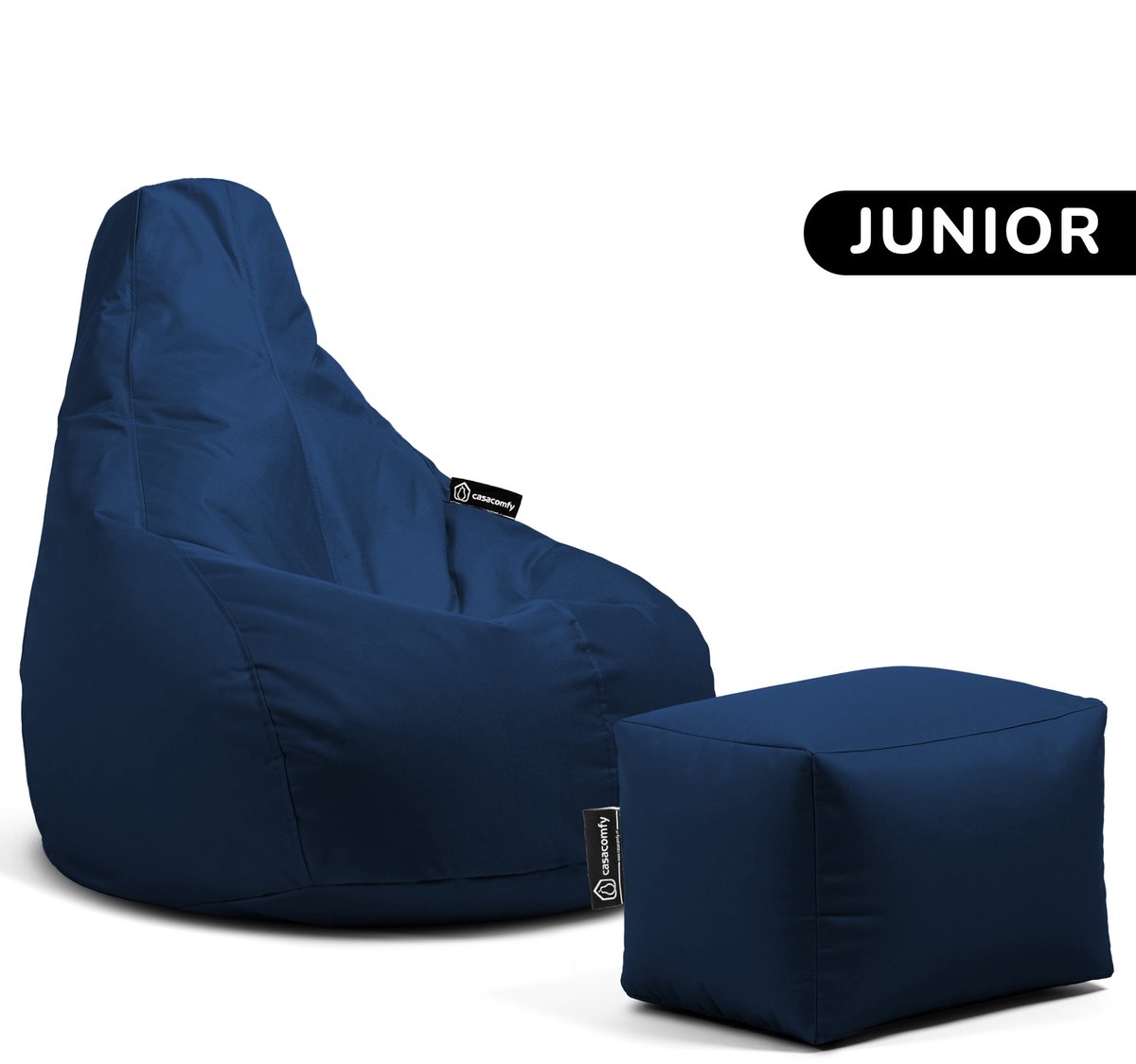 Casacomfy Premium Junior - Complete Zitzak met Voetenbankje - Waterafstotend - Donker Blauw