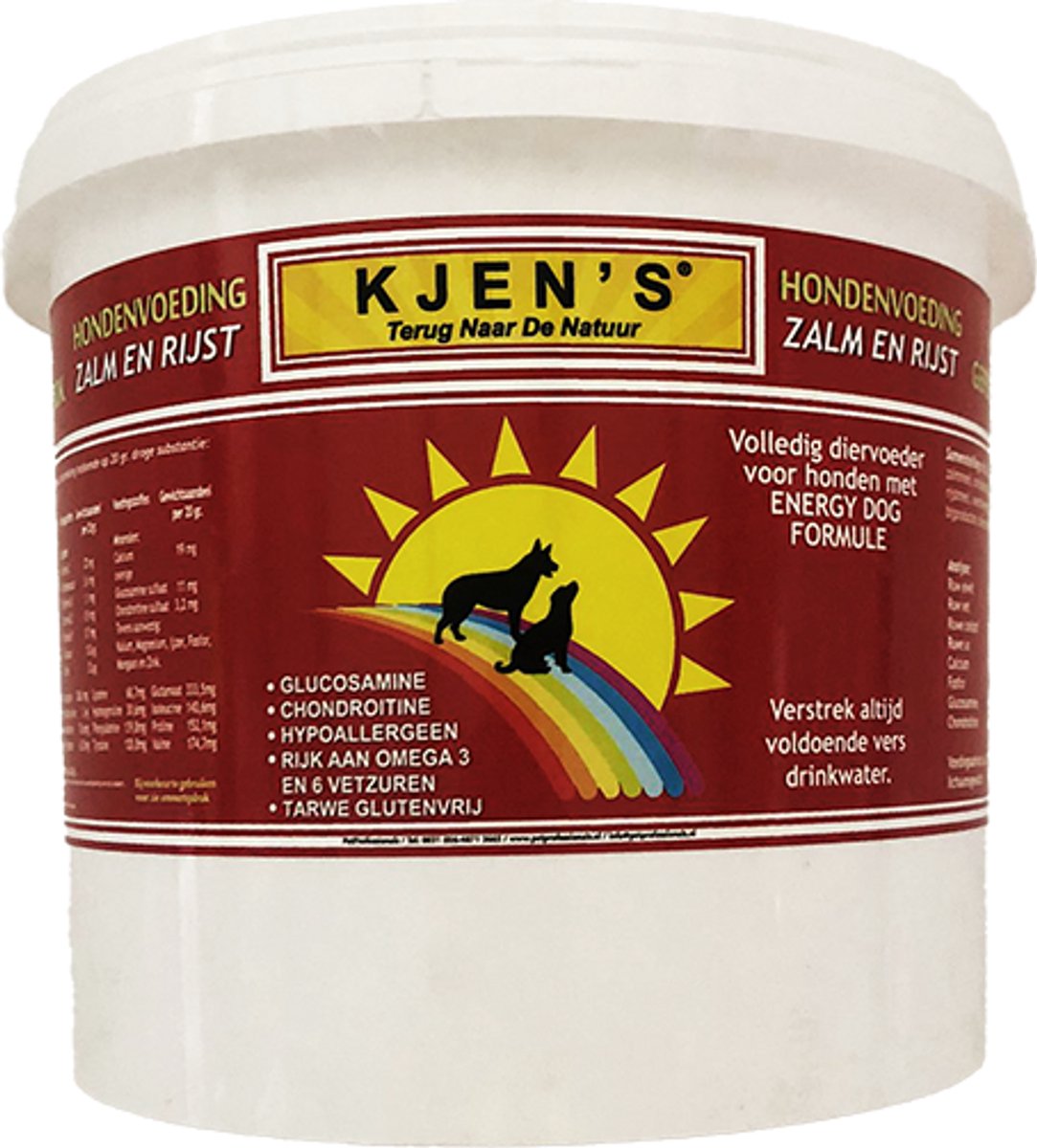 Kjens Kjen's geperst hondenvoer Zalm & Rijst 3,5 kg - Hond