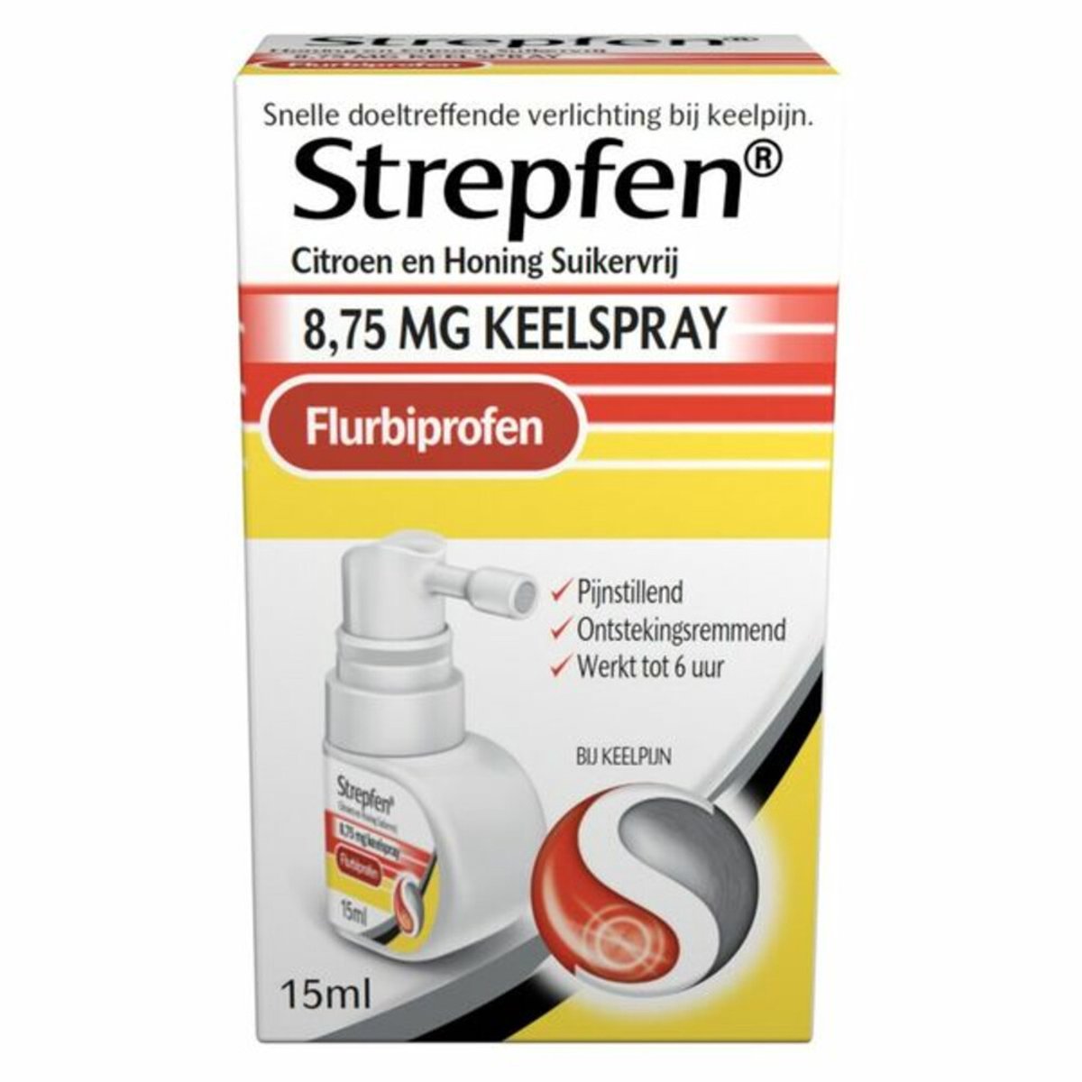 Strepfen Keelspray Citroen & Honing - 2 x 15 ml - Voordeelverpakking