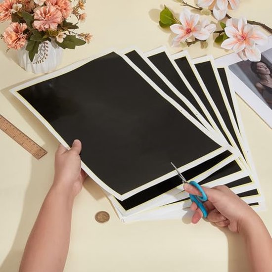 Doengdfo Lot De 4 Feuilles Papier Marquage Laser Noir 39x27 Cm – Gravure Facile Sur Métal, Verre, Céramique, Idéal Personnalisation DIY