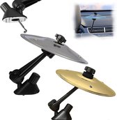 2x Anti-crash Bekkens voor Auto's - Auto Cymbal Air Grill - Ventilatieopeningen voor Bekkens voor Auto's - Geluidsresonantie - Mini-trommelbekkens - Muziekliefhebbers - Alle Soorten Voertuigen - Geschikt voor Autoventilatieopeningen - Zilver+Goud
