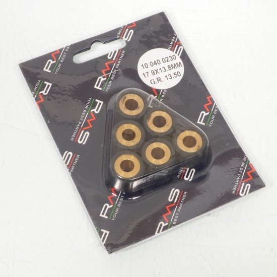 Six rouleaux de variateur RMS, 17.9x13.8mm, 13.5grs, sous emballage.