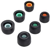 Set van schuimtips voor Sony in-ear Memory Foam oordopjes- Eartips WF-1000XM5 / WF-1000XM4 - 3 paar - 3 maten - Zwart