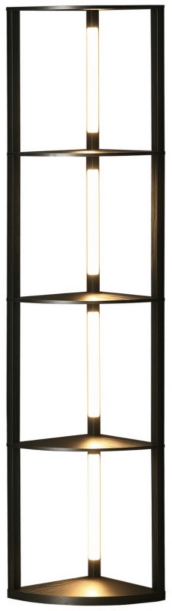 Zenzee vloerlamp dimbaar - Staande lamp - Stalamp - Met opbergruimte - 41x30x164cm - Zwart