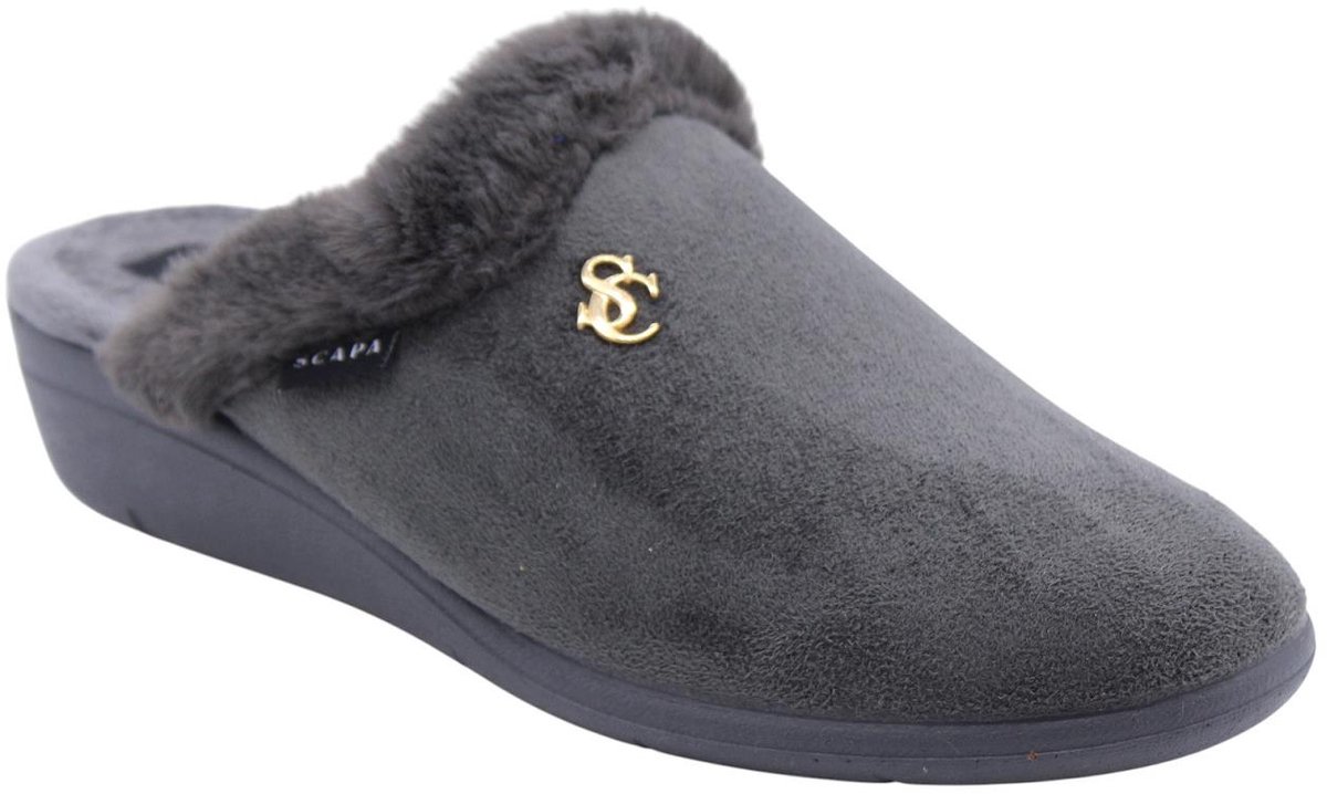 Scapa - Pantoffels - Grijs - Vrouwen - Maat 39 -