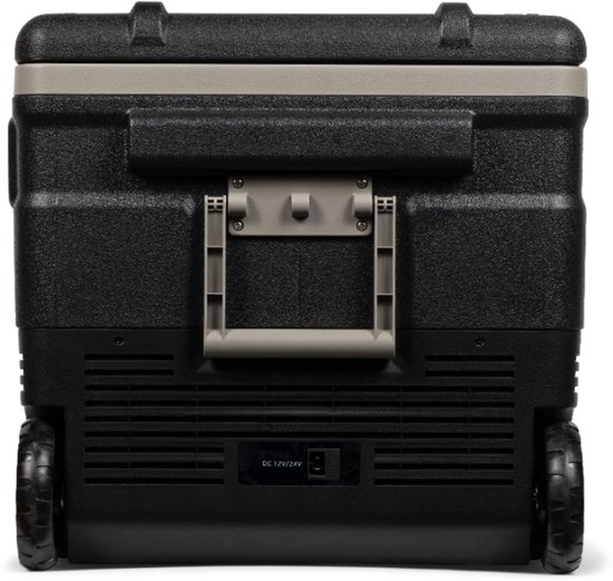 Steamy-E Single Zone Roller Elektrische Compressor Koelbox Op Wielen - Single Zone - 74 liter - 12V en 230V - Incl. uitneembare accu!- voor auto en camping - Zwart van Steamy — afbeelding 2