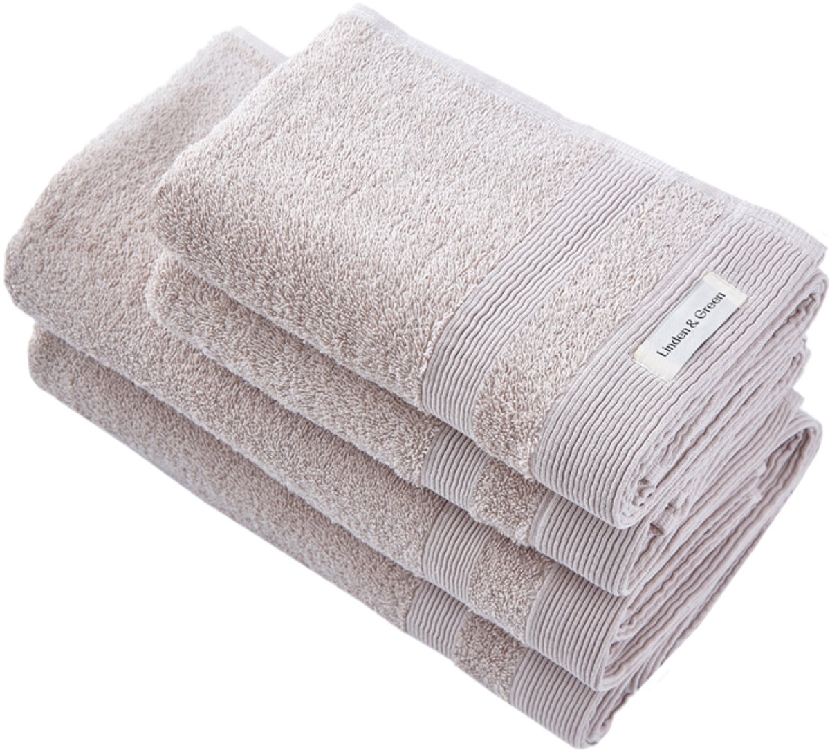 L&G - Badhanddoeken Set - 4 delig - 2 Handdoeken 50x100 cm & 2 Badhanddoeken 70x140 cm - 100% Katoen - Beige - Sauna Handdoek