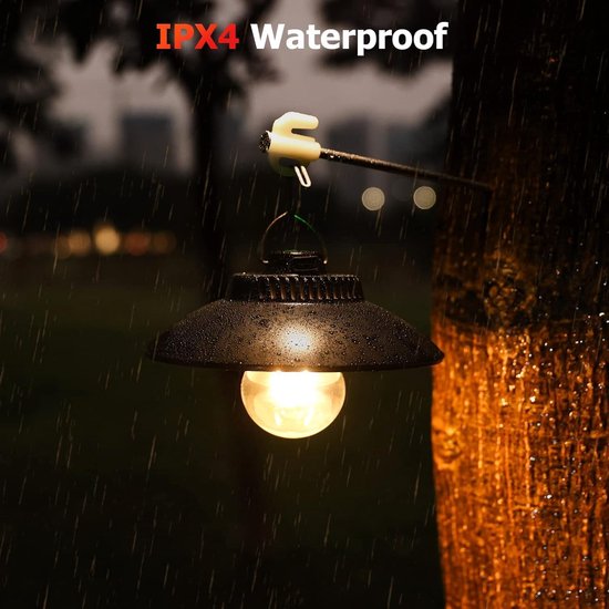 Campinglamp - Camping - Creatief retro LED Tentlamp - Draagbaar Kampeerlamp - Camplamp - Tent Verlichting - Lampjes - Sterk Licht - Fel - Oplaadbaar - IPX4 Waterdicht - Energieklasse A++ - voor vissen /tuin /wandelen /kamperen van Merkloos — afbeelding 5