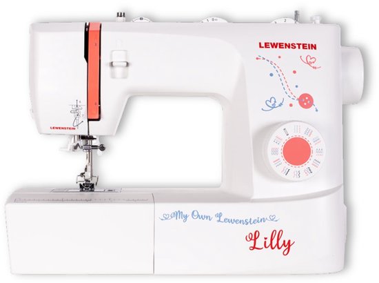 Lewenstein Lilly - Machine à coudre Kinder - 32 points - Conception sûre - Bras libre - Comprend un protège-doigts